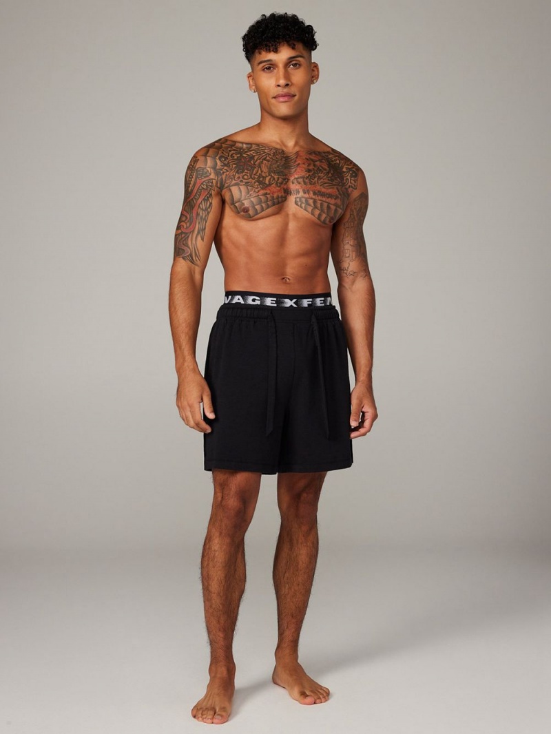 Black Savage X Fenty Bed Of Dreams Sleep Men's Shorts | PWVDJT623