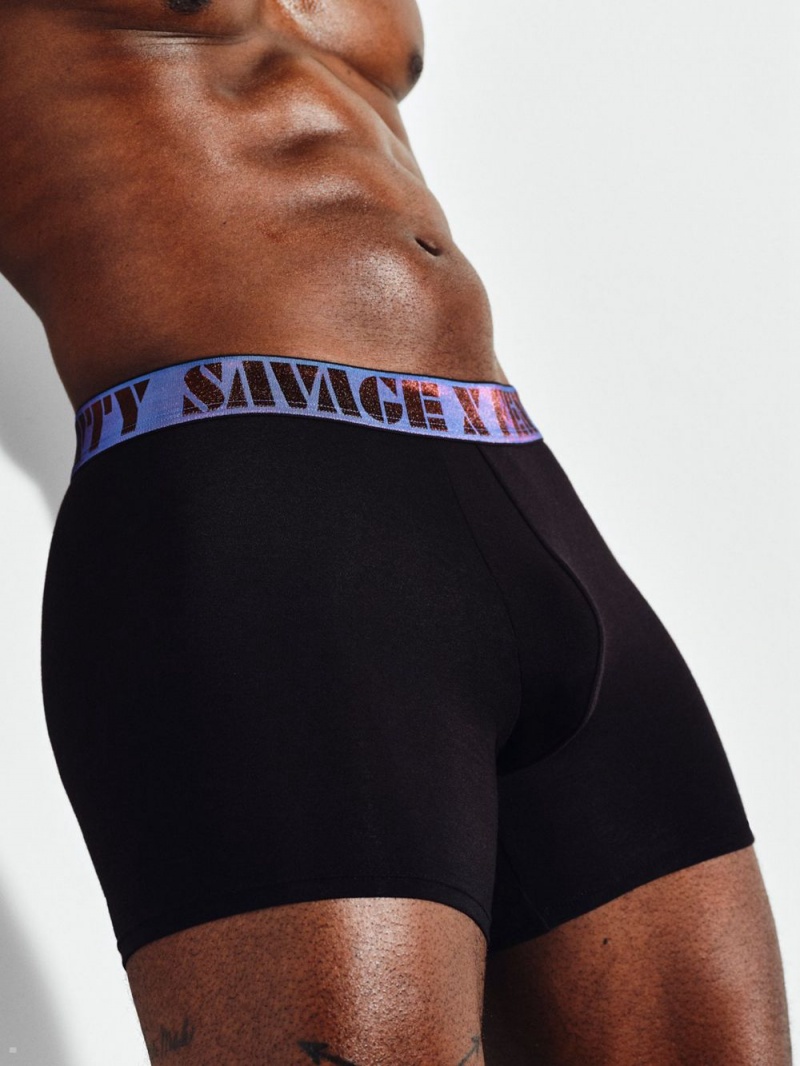 Black Savage X Fenty Boxer Men's Briefs | IQONJW860