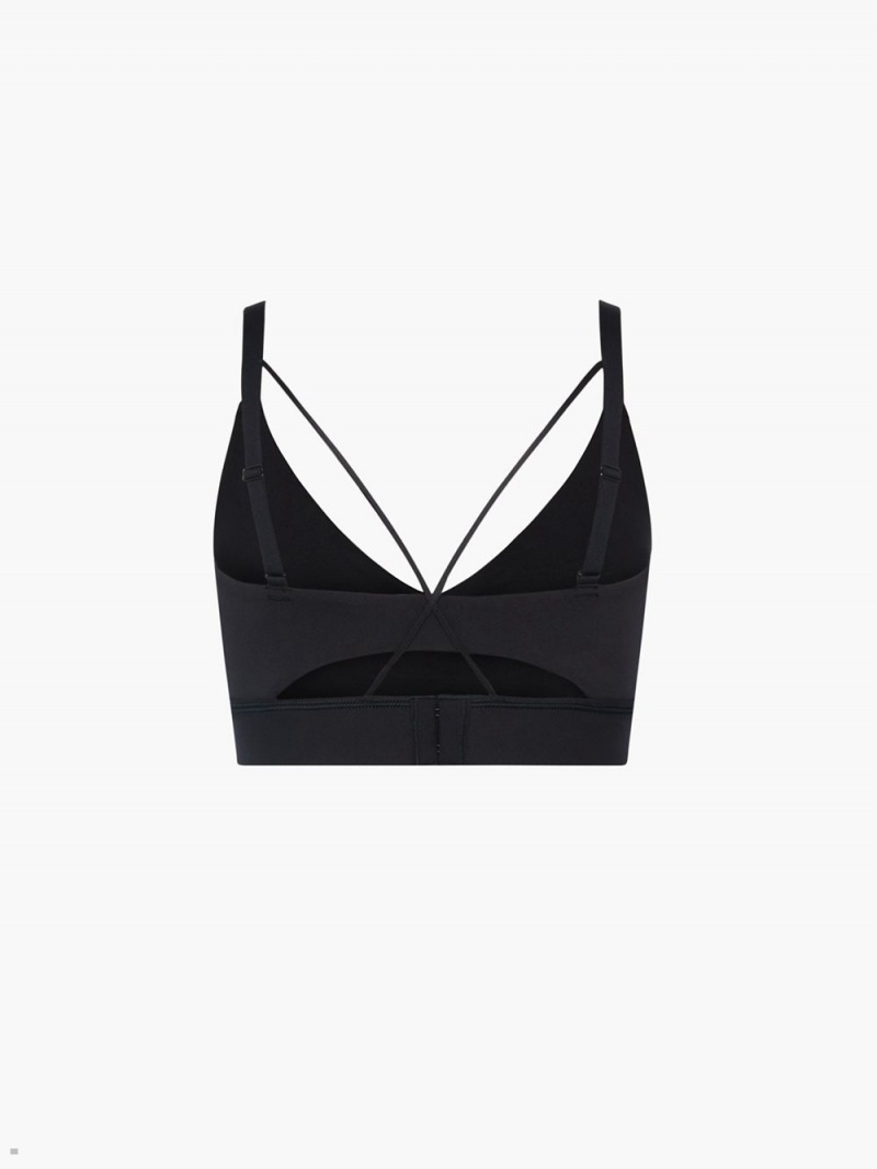 Black Savage X Fenty Curve Alert Medium-Impact Women's Sports Bra | XYKUPH095