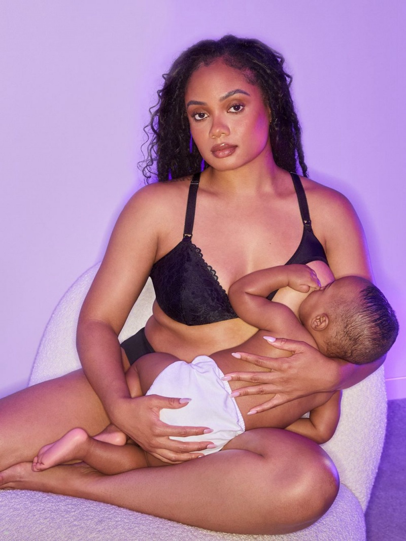 Black Savage X Fenty Floral Lace Maternity Women's Bralettes | CWNLXU068