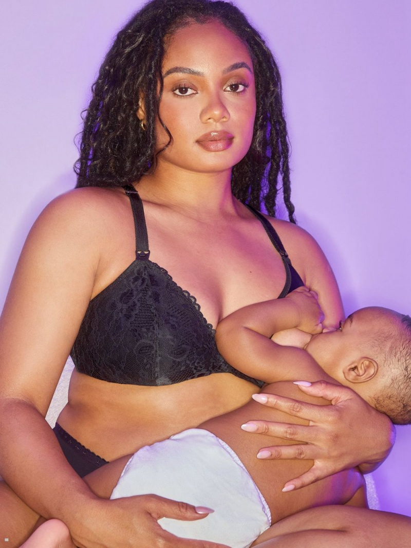 Black Savage X Fenty Floral Lace Maternity Women's Bralettes | CWNLXU068