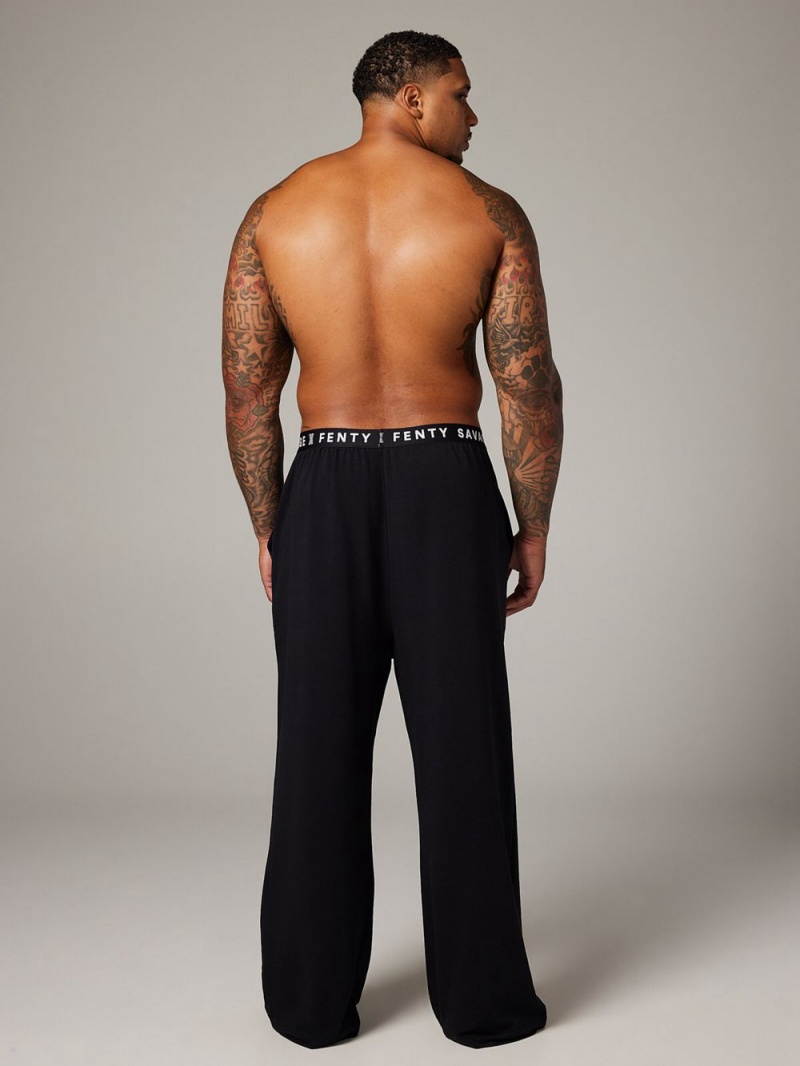 Black Savage X Fenty French Terry Sleep Men's Pants | JNFKCS523