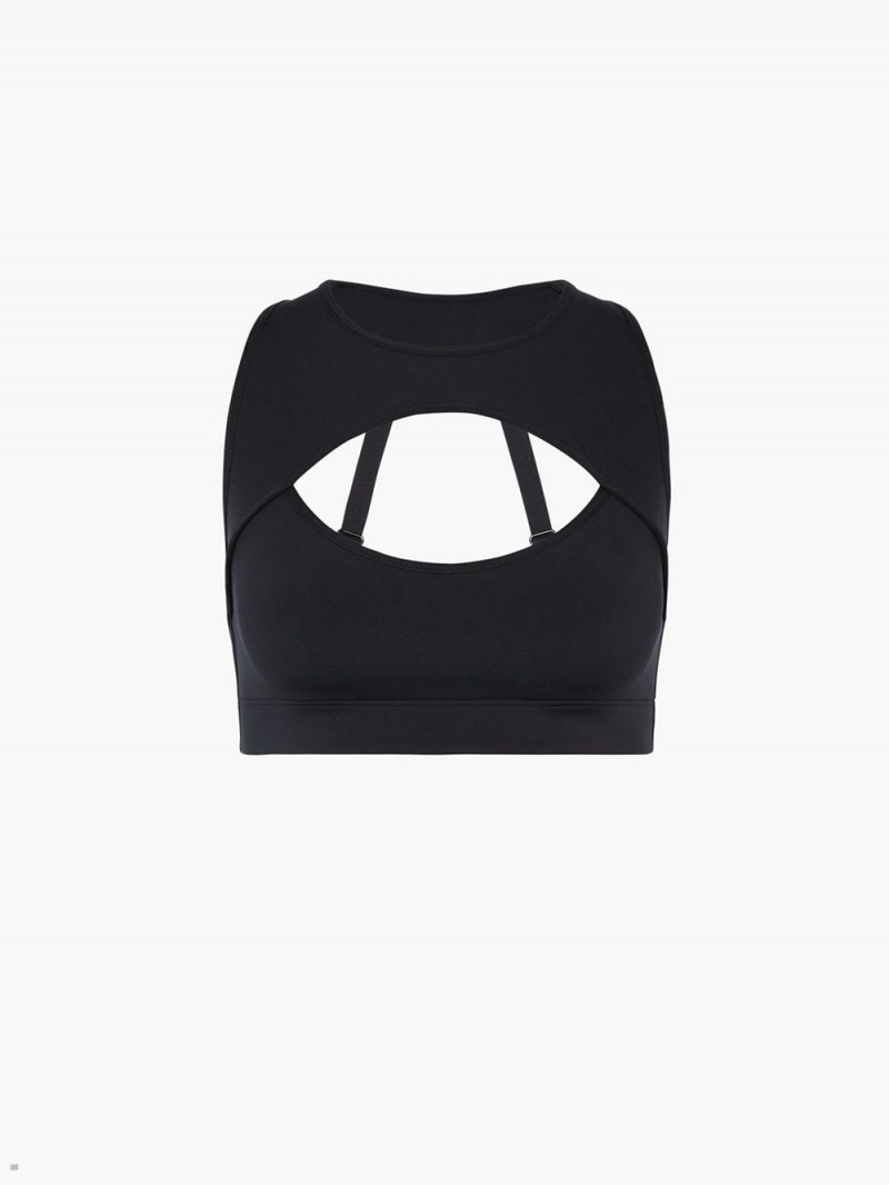 Black Savage X Fenty Hotline Medium-Impact Women's Sports Bra | WTUDVQ701