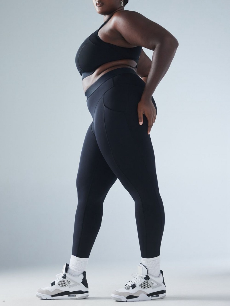 Black Savage X Fenty Lineup High-Waist Pocket Women's Leggings | KTUNPJ839