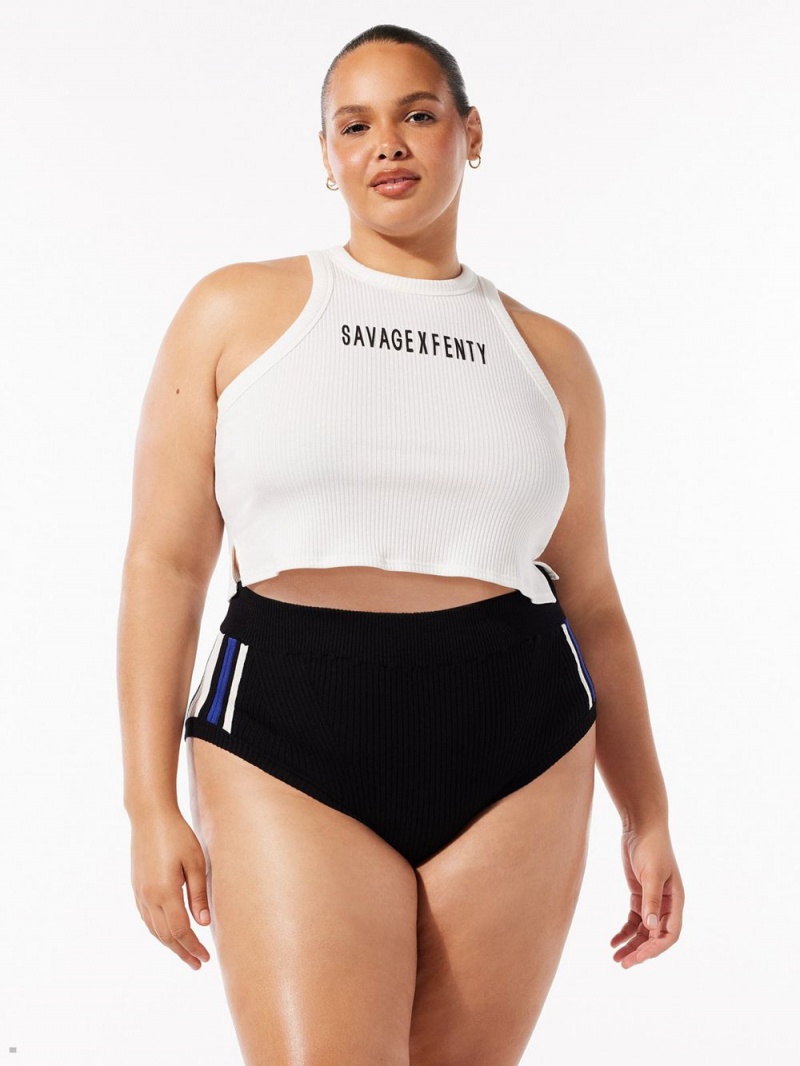 Black Savage X Fenty Lit Leisure Knit Booty Women's Shorts | MGANLQ582