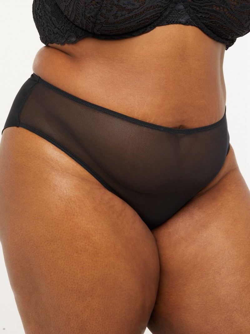 Black Savage X Fenty Mesh Women's Cheeky Panty | ZGFOUH257