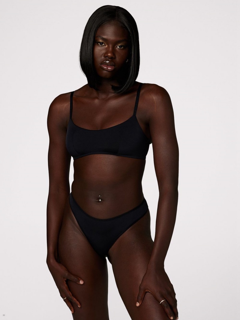 Black Savage X Fenty New Microfiber Unlined Women's Bralettes | IDRGUZ179