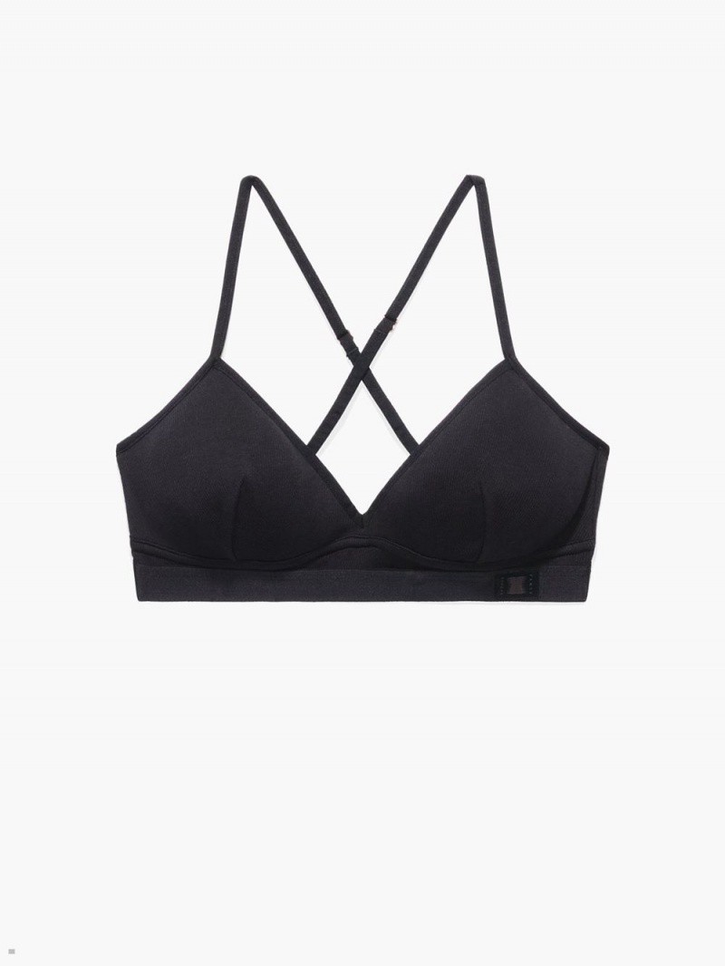 Black Savage X Fenty Rib Xssentials Unlined Women's Bralettes | GOTDBX763