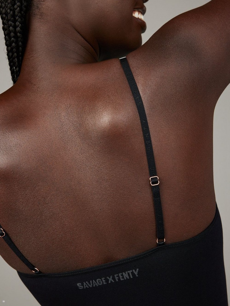 Black Savage X Fenty Seamless Teddy Women's Bodysuit | SAHJBI249