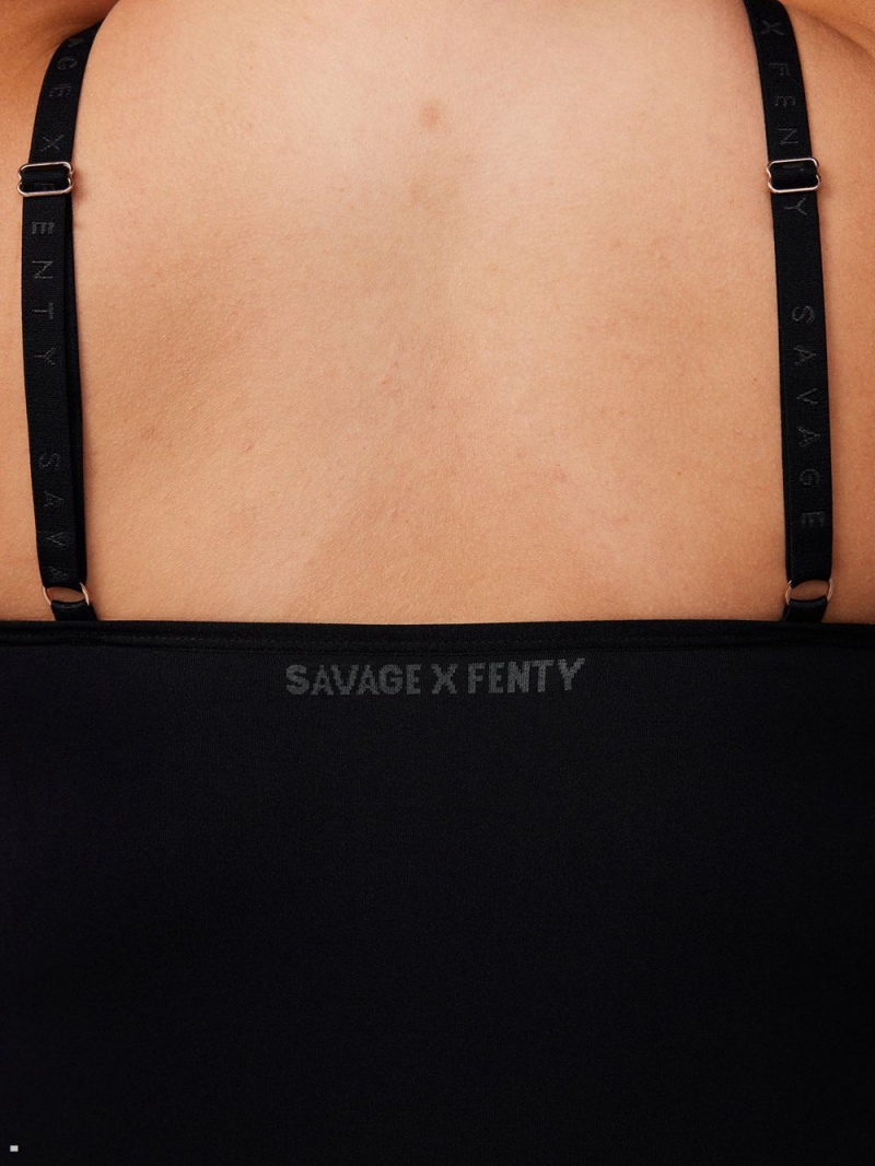 Black Savage X Fenty Seamless Teddy Women's Bodysuit | FYWJCP263