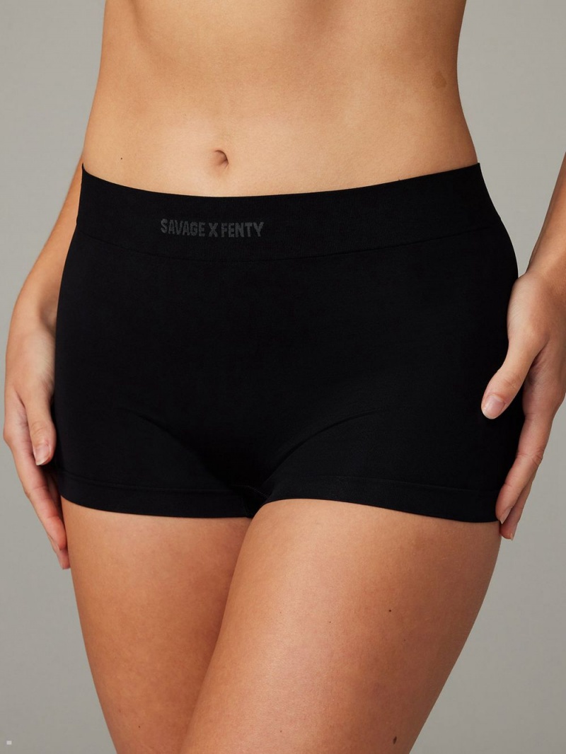 Black Savage X Fenty Seamless Women\'s Boy Shorts | QJVNGZ310