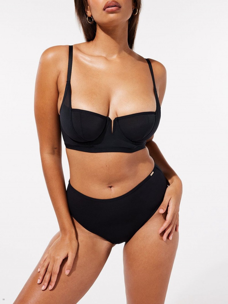 Black Savage X Fenty See Thru U High-Waist Women's Bikini Panty | GNFHYO265