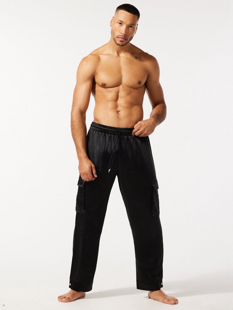 Black Savage X Fenty Sexties Satin Sleep Men's Pants | RLTXUC276