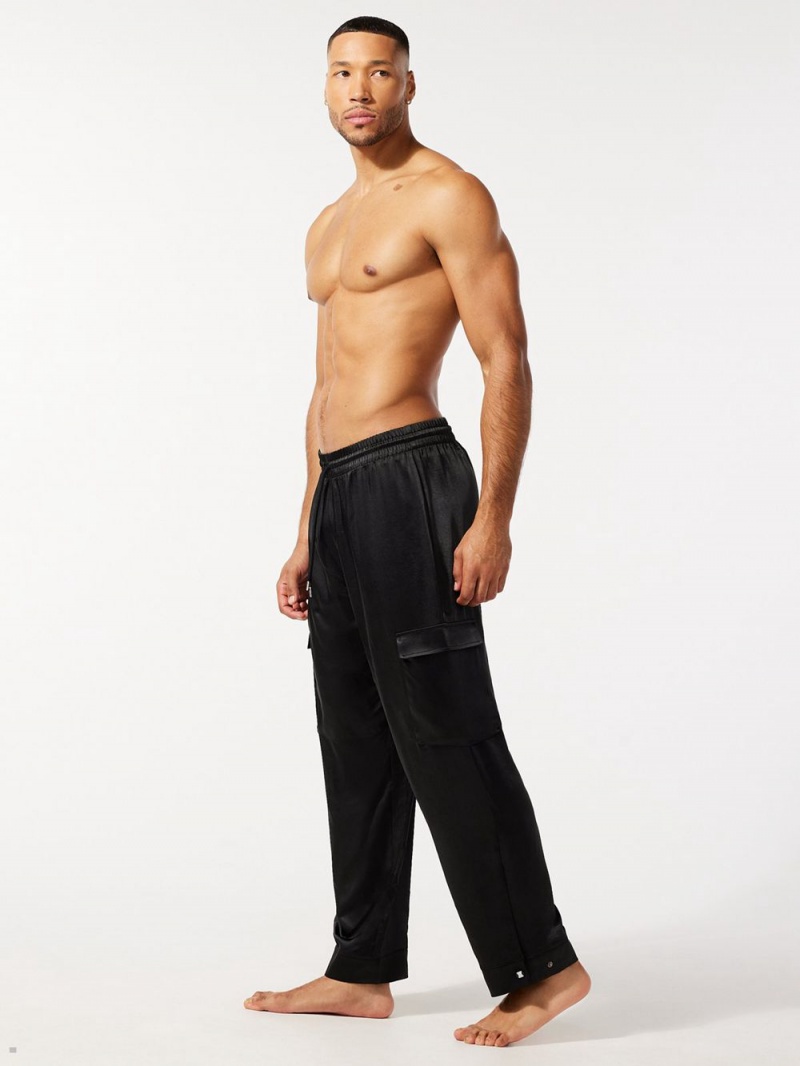 Black Savage X Fenty Sexties Satin Sleep Men's Pants | RLTXUC276