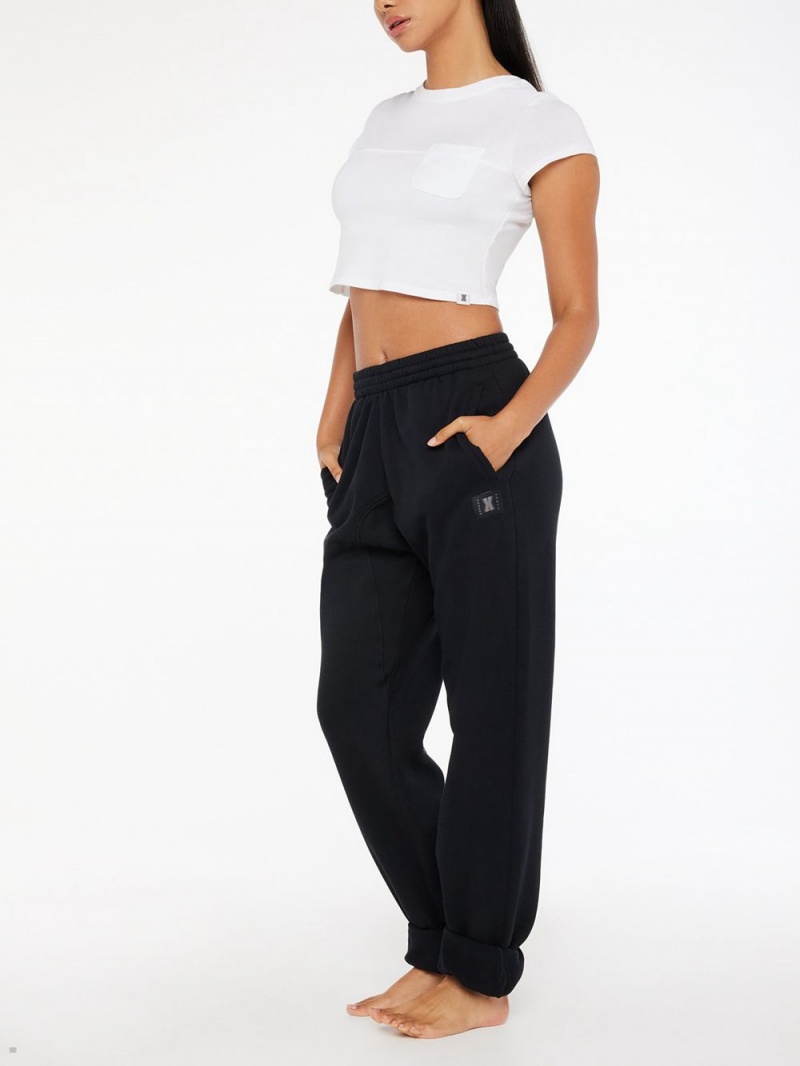 Black Savage X Fenty Xssential Oversized Rolled Cuff Jogger Women's Pants | XFSROP921