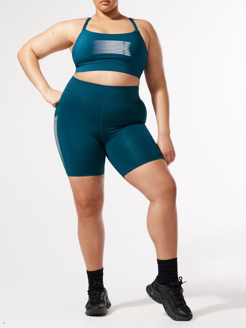 Blue Savage X Fenty Band-It High-Waist Bike Women's Shorts | WXDGNC027