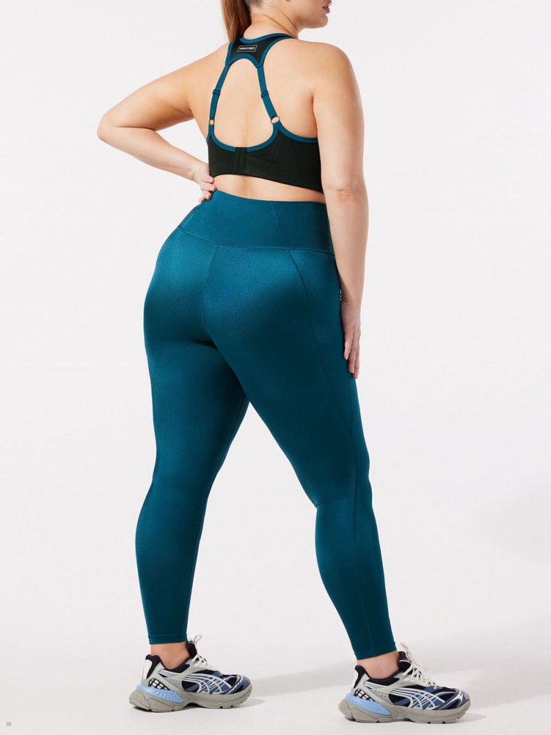 Blue Savage X Fenty Sky-Hi Gloss Super High-Waist Pocket Women's Leggings | OTHKIX348