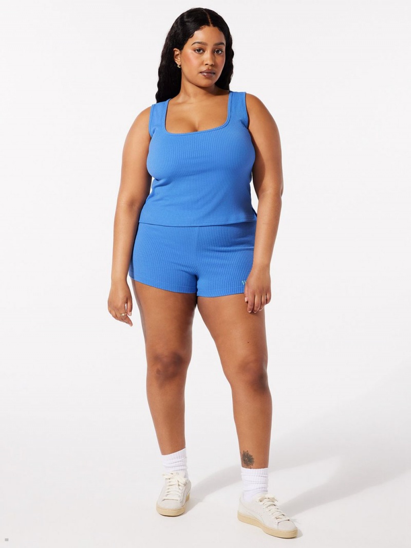 Blue Savage X Fenty Xssential Heavy Rib Booty Women's Shorts | BJYXAN452