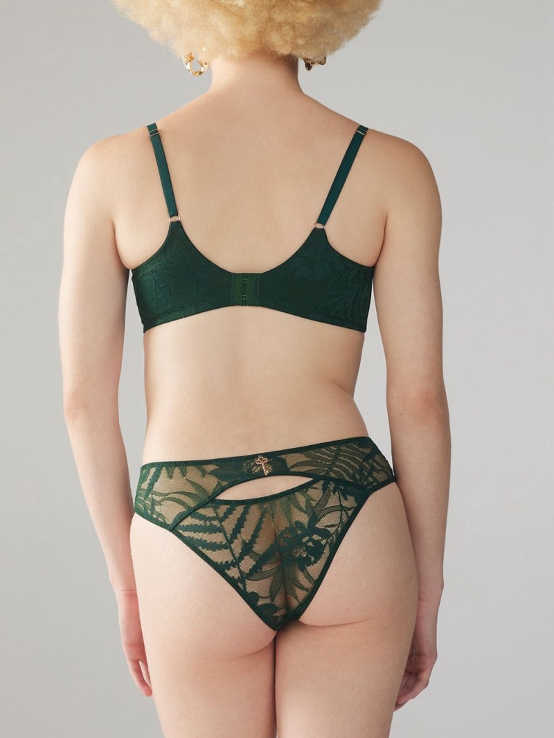 Green Savage X Fenty Shadowplay Lace Women's Cheeky Panty | VSMHLD960