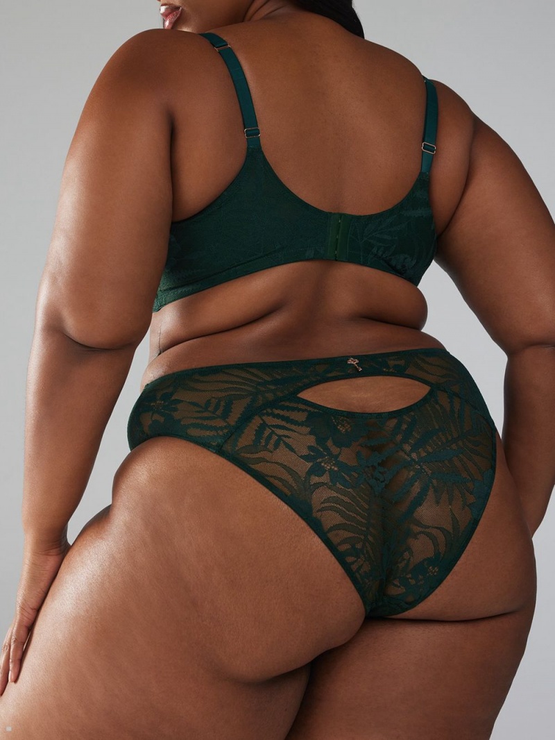 Green Savage X Fenty Shadowplay Lace Women's Cheeky Panty | MWAUZS301