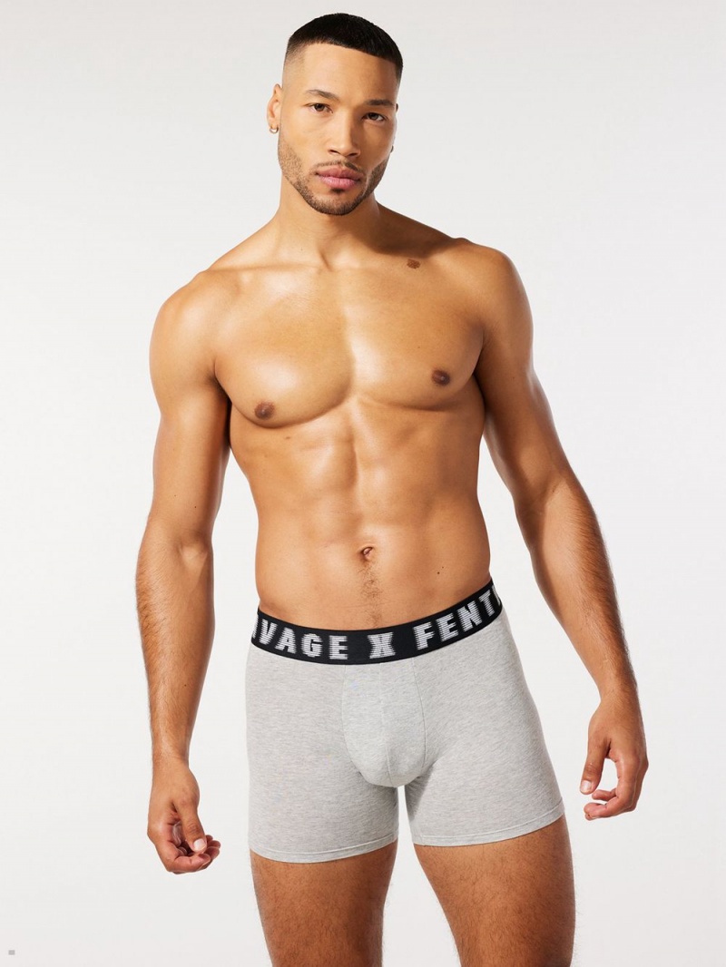 Grey Savage X Fenty Boxer Men's Briefs | JBIKTY721