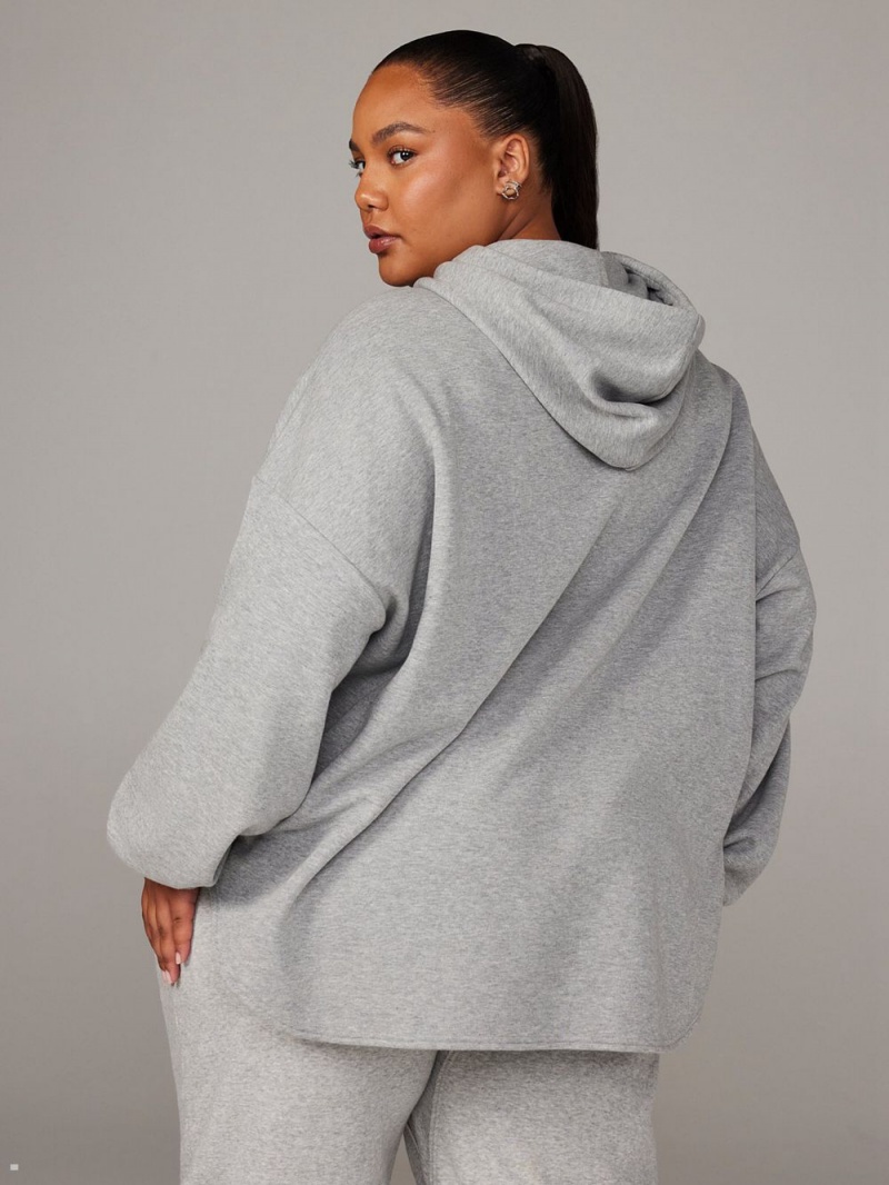 Grey Savage X Fenty Xssential Scope Logo Oversized Women's Hoodie | SHJGFP576