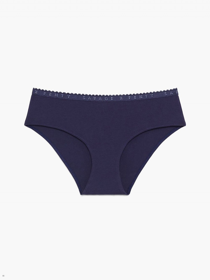 Navy Savage X Fenty Cotton Women's Hipster Panty | SOFVEL521