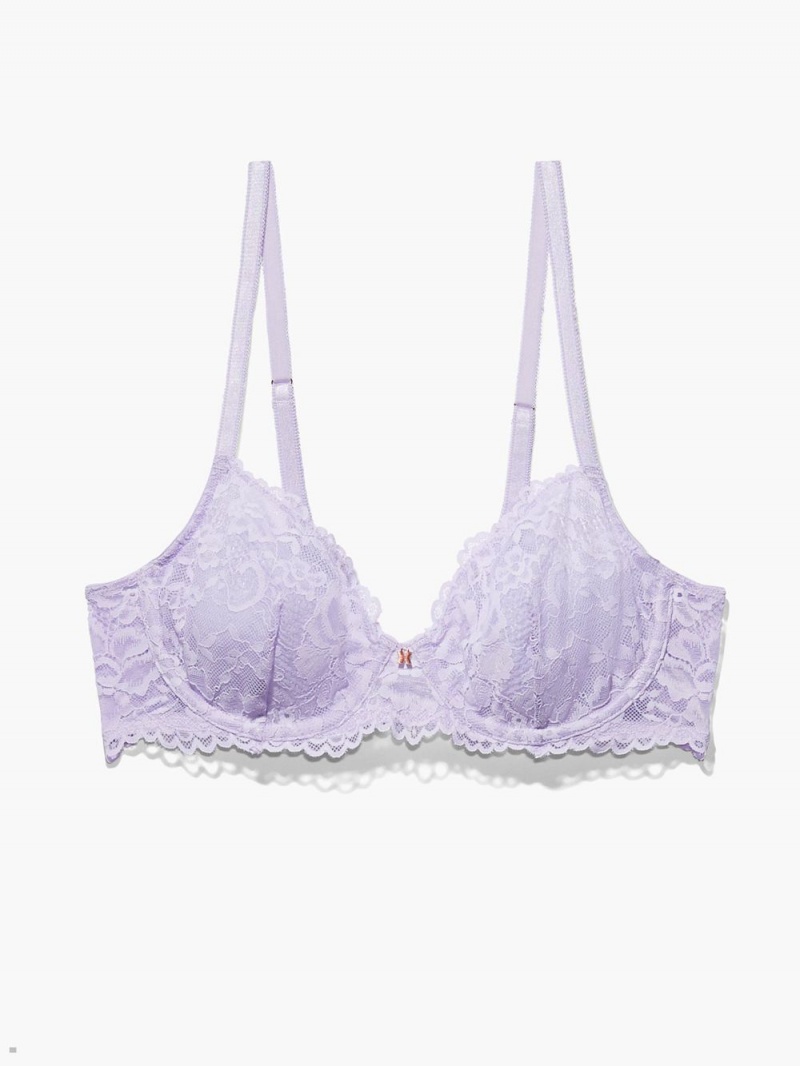 Purple Savage X Fenty Floral Lace Women's Unlined Bra | JLXEOG213