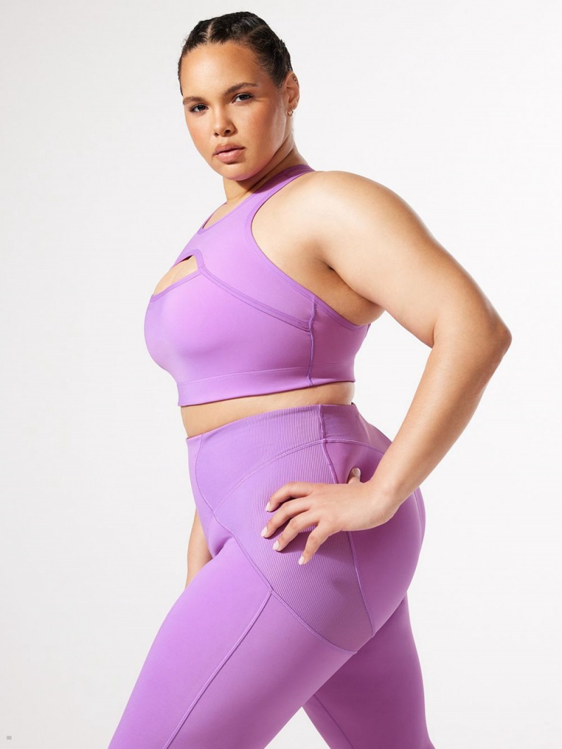 Purple Savage X Fenty Hotline Medium-Impact Women's Sports Bra | QASTKO490