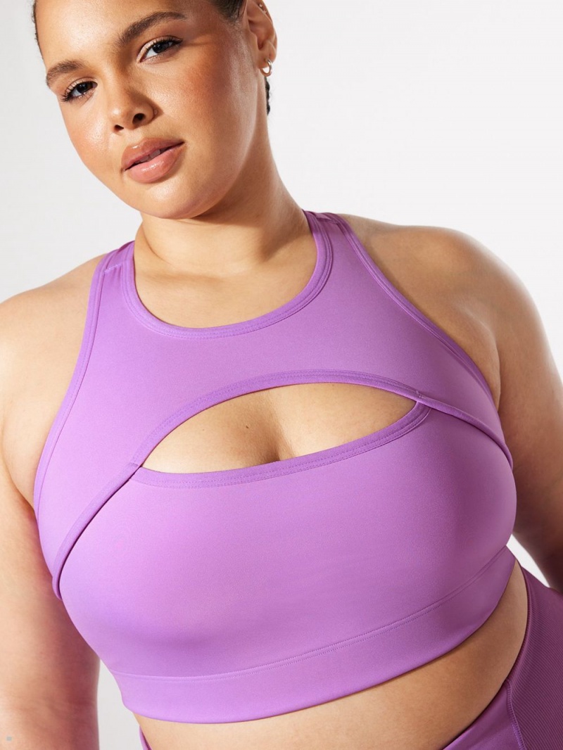 Purple Savage X Fenty Hotline Medium-Impact Women's Sports Bra | QASTKO490