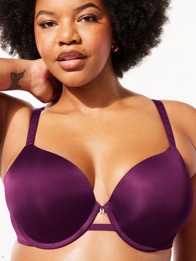 Purple Savage X Fenty New Microfiber Women\'s T-Shirt Bra | VDJUTH572