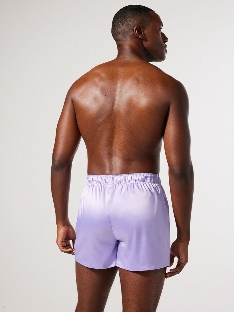 Purple Savage X Fenty Satin Boxers Men's Shorts | NIACXE938