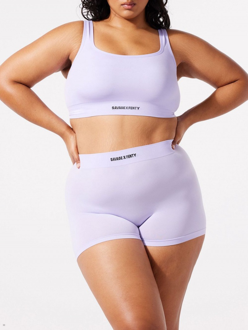 Purple Savage X Fenty Seamless Women's Boy Shorts | EBFNML024