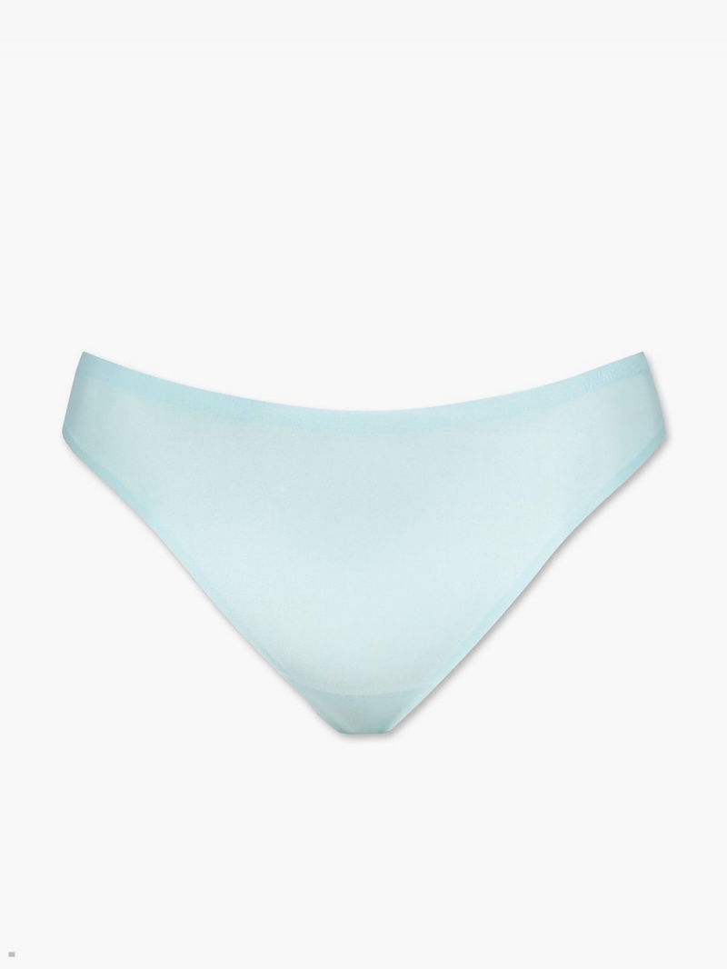 Turquoise Savage X Fenty New Microfiber No-Show Women's Thong Panty | BTVSUA470