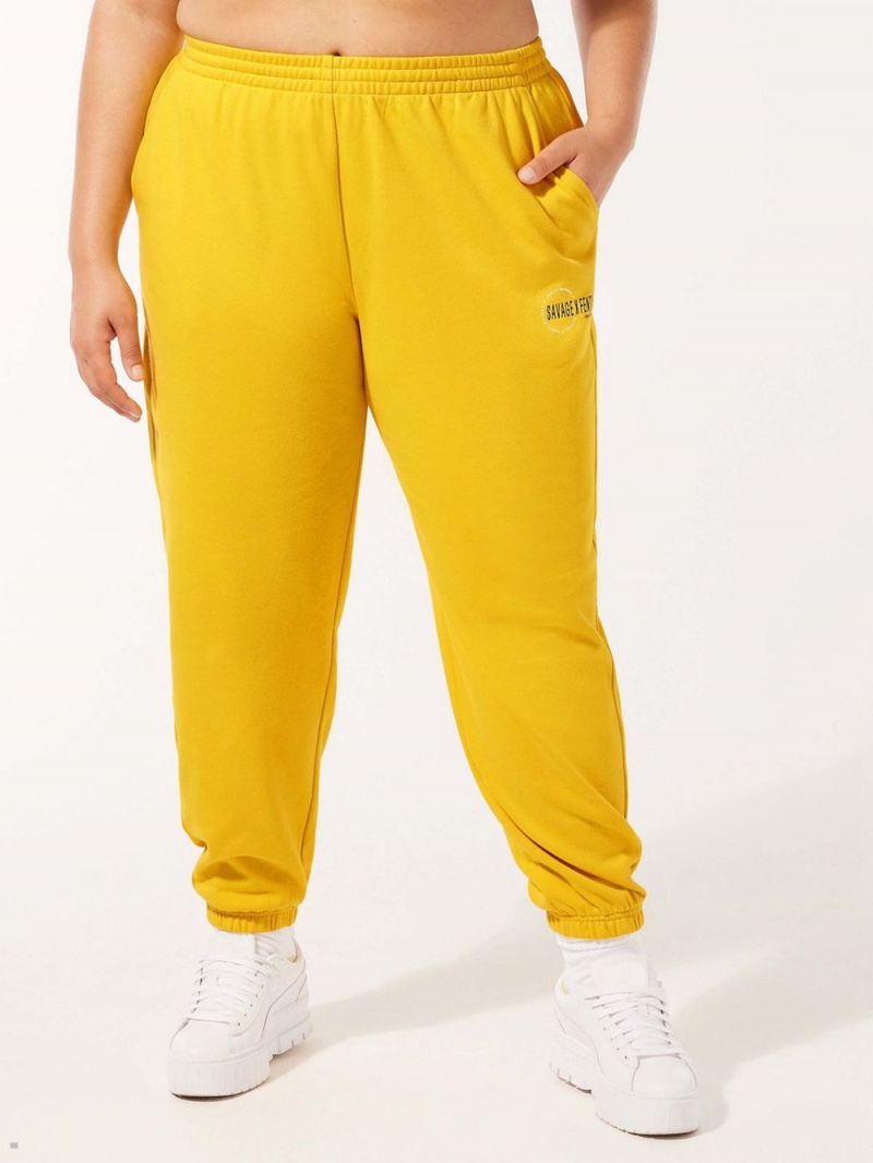 Yellow Savage X Fenty Xssential Terry Scope Logo Classic Men\'s Sweatpant | YBCFRV041